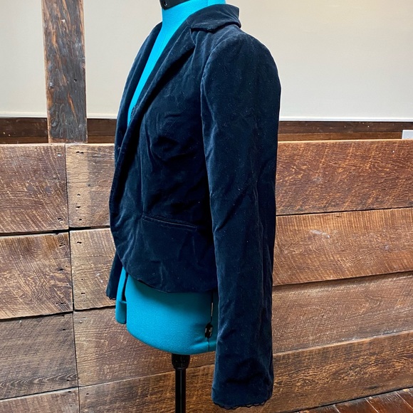 Vintage Y2K Gothic Blazer Jacket with Lace Edged Victorian Sleeves - Picture 3 of 10